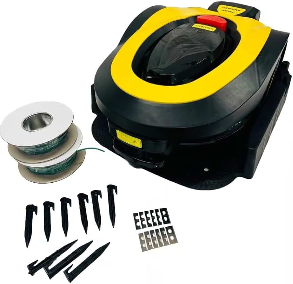 karaca-alisveris - Robot Tondeuse 18cm - 600m2, lames acier, câble et station