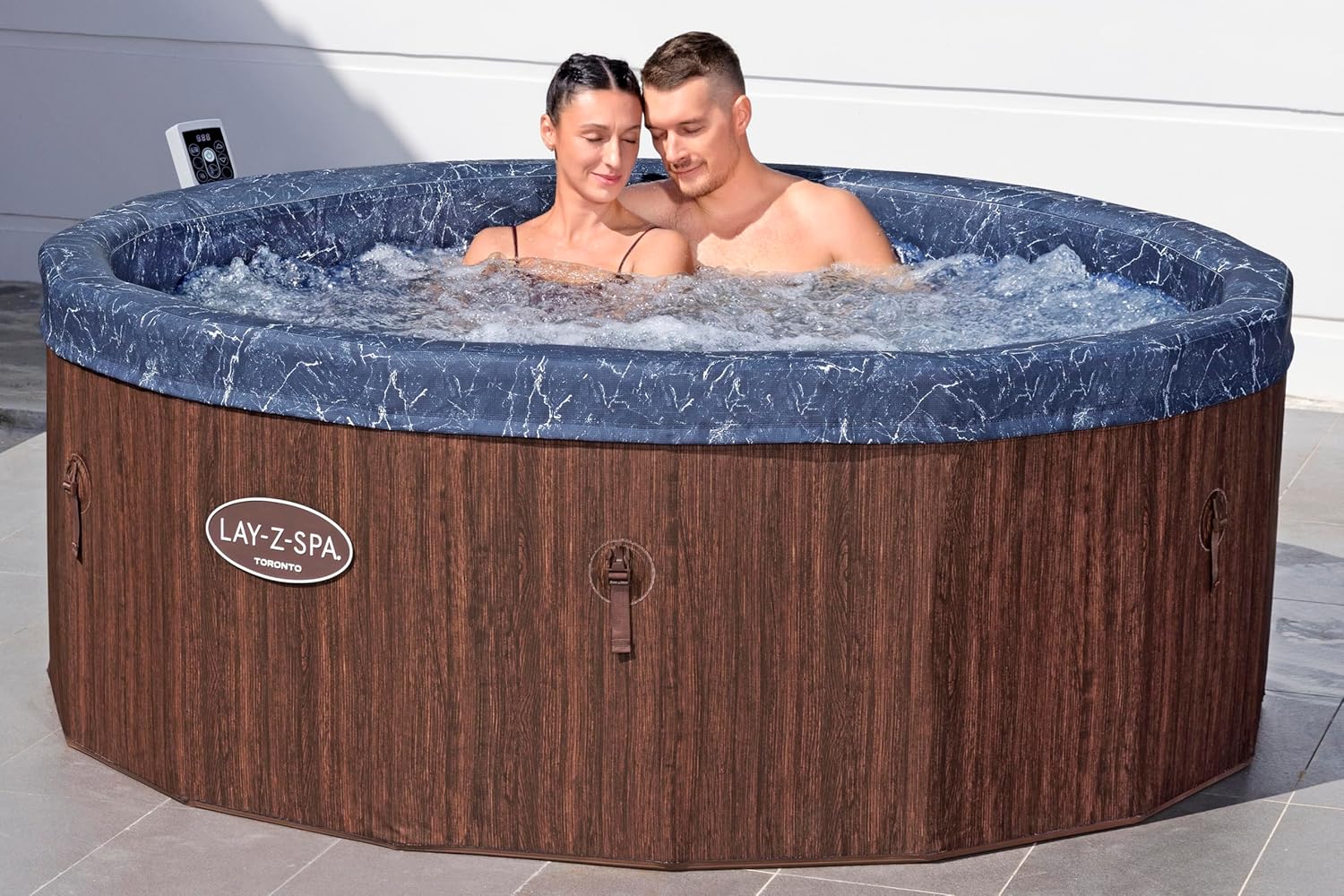 75" x 27,5"/1,90 MX 70 cm Toronto ThermaCore UltraFit Smart AirJet 7 Rond en Bois Marron