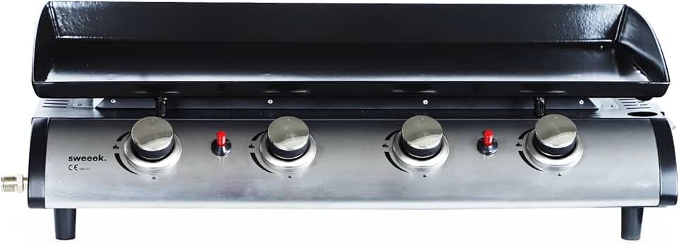karaca-alisveris - Porthos 4 - 4 feux gaz, plaque émaillée inox, 10 kW