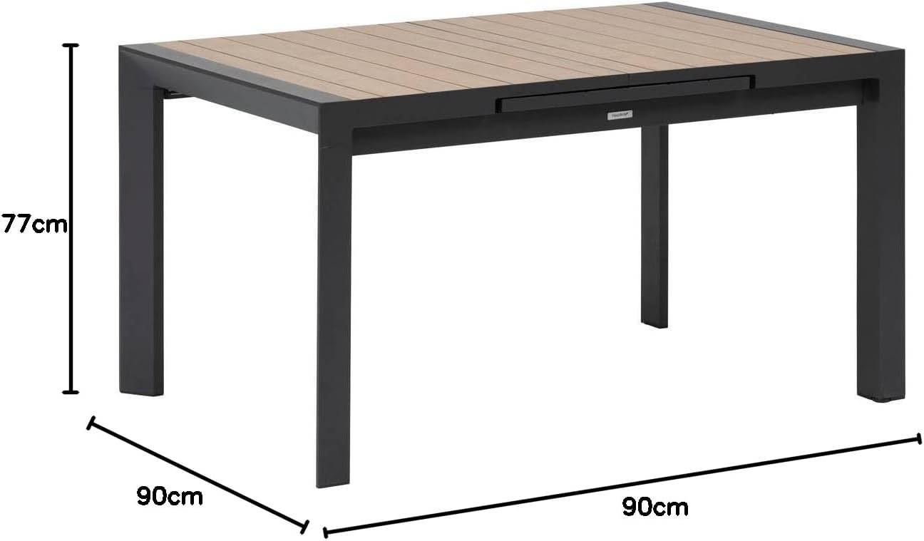 karaca-alisveris - Evasion Extensible 8 places - aluminium antirouille - effet bois