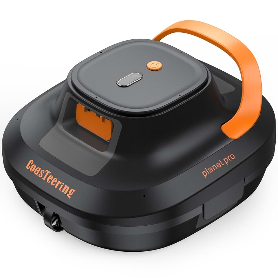 (Upgrade 2026) karaca-alisveris Robot Piscine sans Fil, 200 Min Autonomie, 5200mAh, Aspiration 140 L/Min, Compatible Eau Salée & Douce, 2 Moteurs Brushless, Nettoyeur Automatique pour Piscines 120 m²