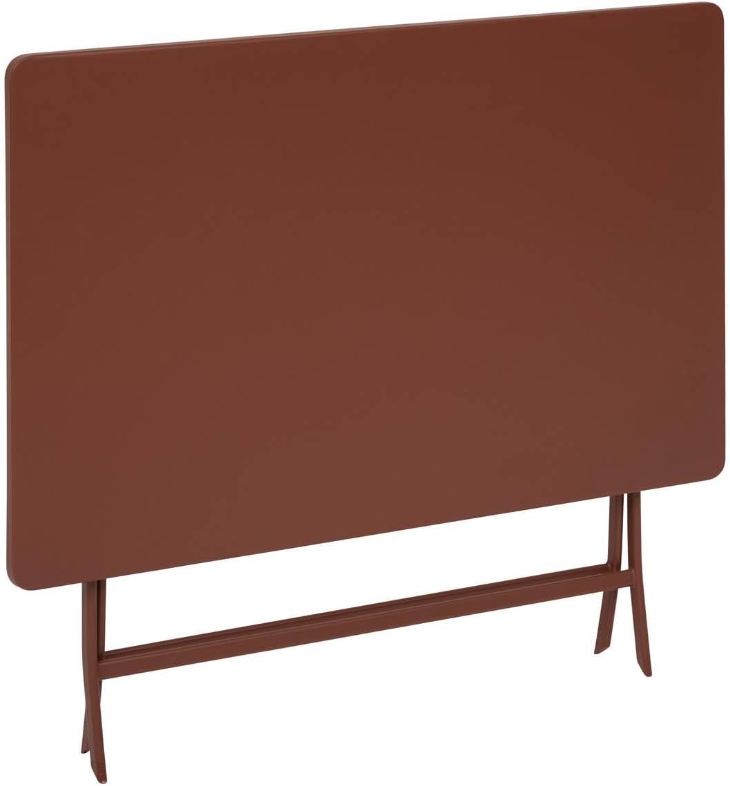 karaca-alisveris - Greensboro - 110x70 cm - table pliante 4 places acier acajou