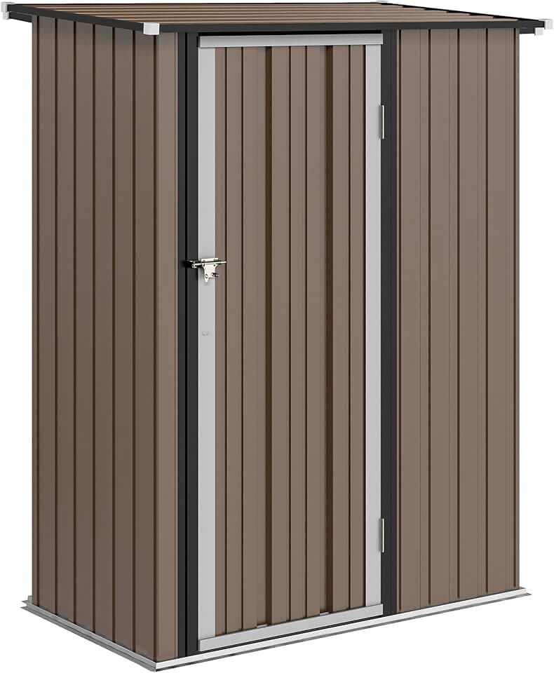 karaca-alisveris - abri de jardin acier galvanisé 142x86x189cm - porte verrouillable 1m²