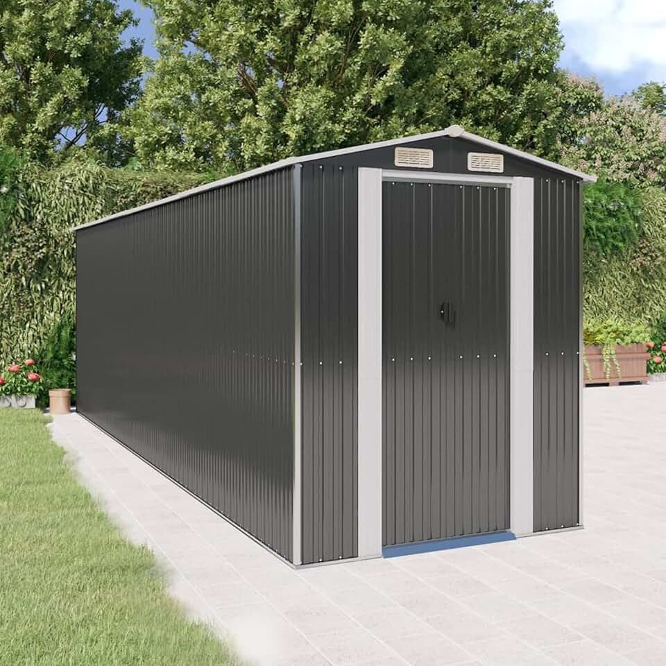 karaca-alisveris Grand Abri de Jardin en Acier Galvanisé - Stockage Extérieur Spacieux et Pratique