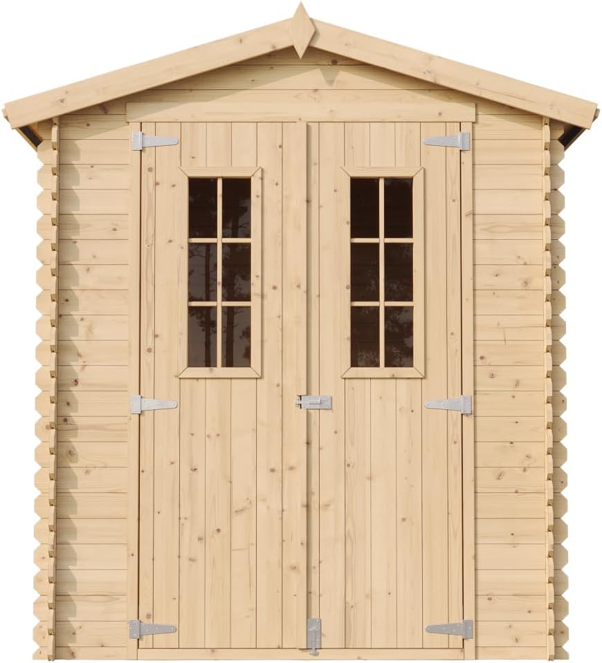 Abri de Jardin en Bois - Stockage extérieur I186xL196xH218 cm/ 2,82 m2 Petit abri à Outils, Local à vélos - karaca-alisveris M320C