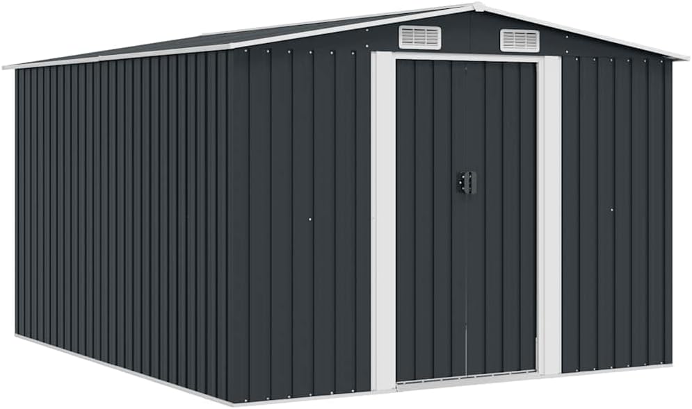 karaca-alisveris - Abri de jardin métal 257x298x178cm anthracite, cabane à outils