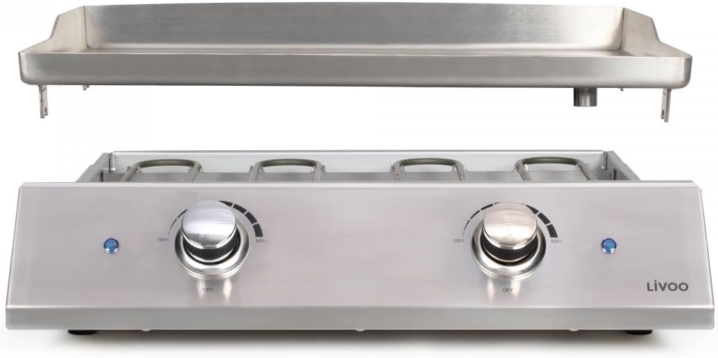 Plancha électrique - 51x36 cm - 2800W - surface antiadhésive - DOC302