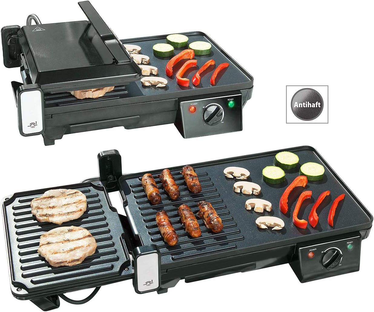 karaca-alisveris - grille-plancha 2 en 1 2000W - table - cuisson rapide