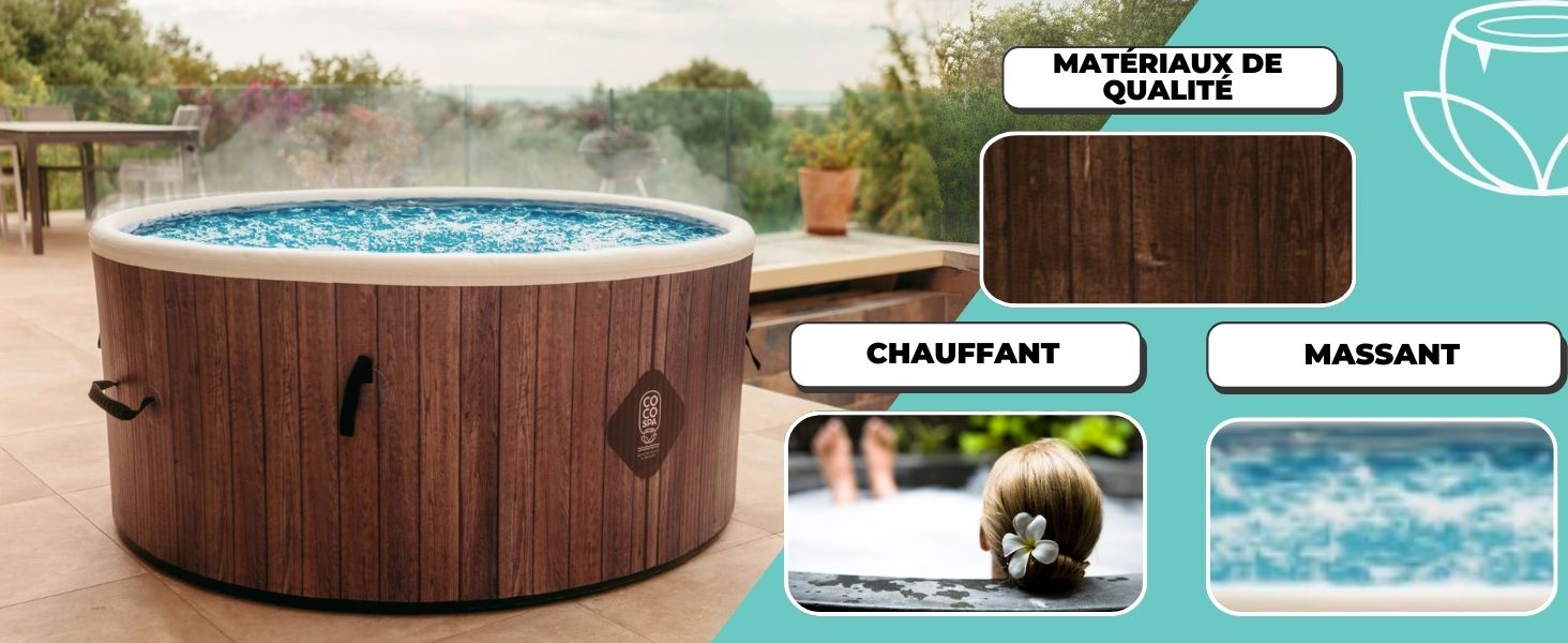 spa gonflable qualité design rigide hors sol