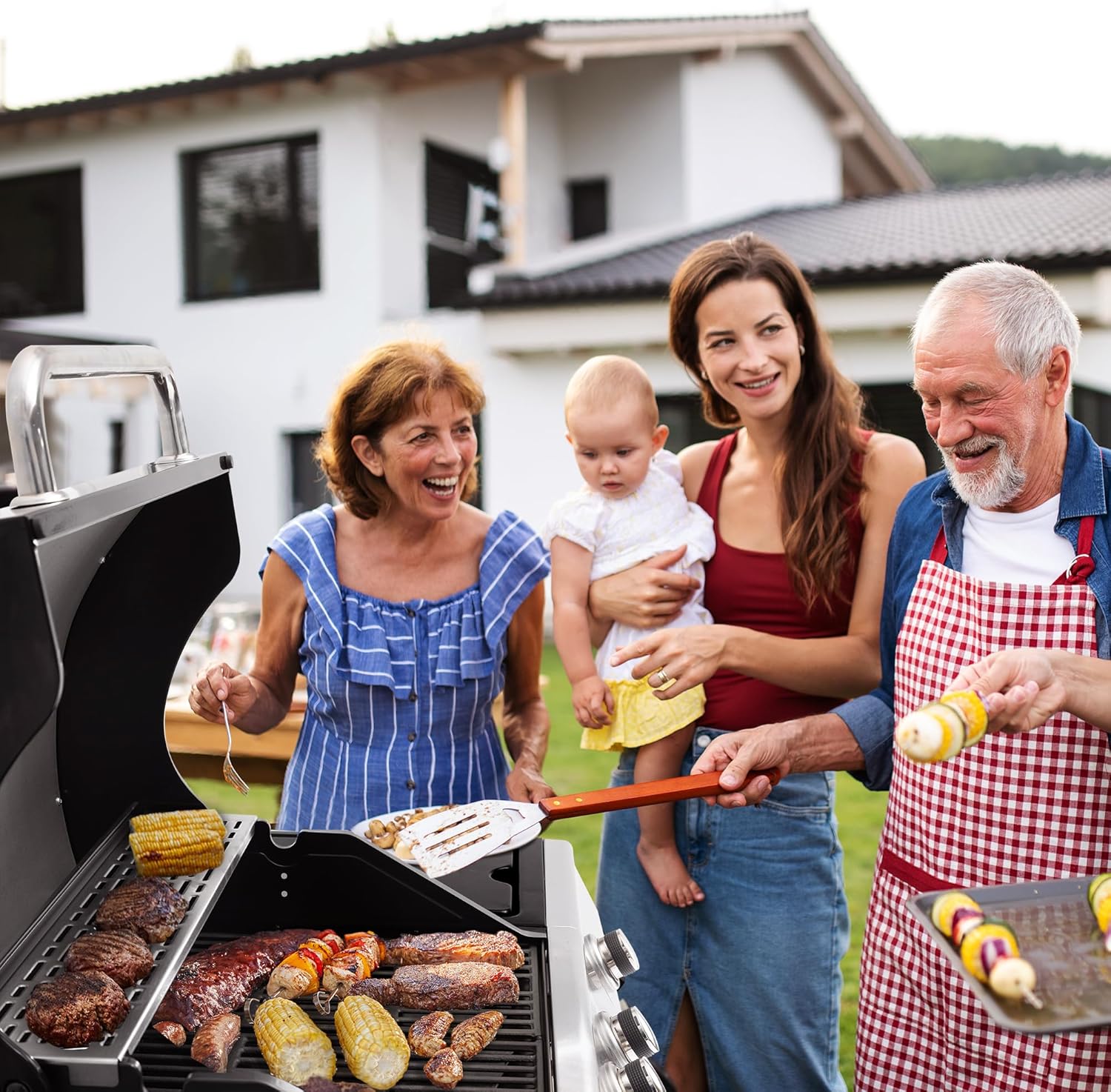 karaca-alisveris – Barbecue Série 4+1 – 14,5kW, inox, tablettes, 2 portes
