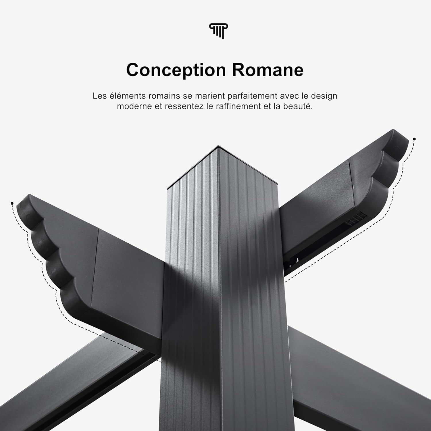karaca-alisveris - pergola aluminium - 4,8x3,5m - LED, toit rétractable, tissu mass teinté, structure résistante
