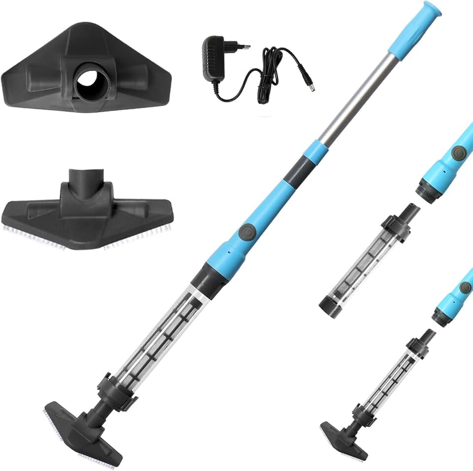 karaca-alisveris - Aspirateur piscine sans fil, 4000mAh, 60min, 220x17,2x9,6cm