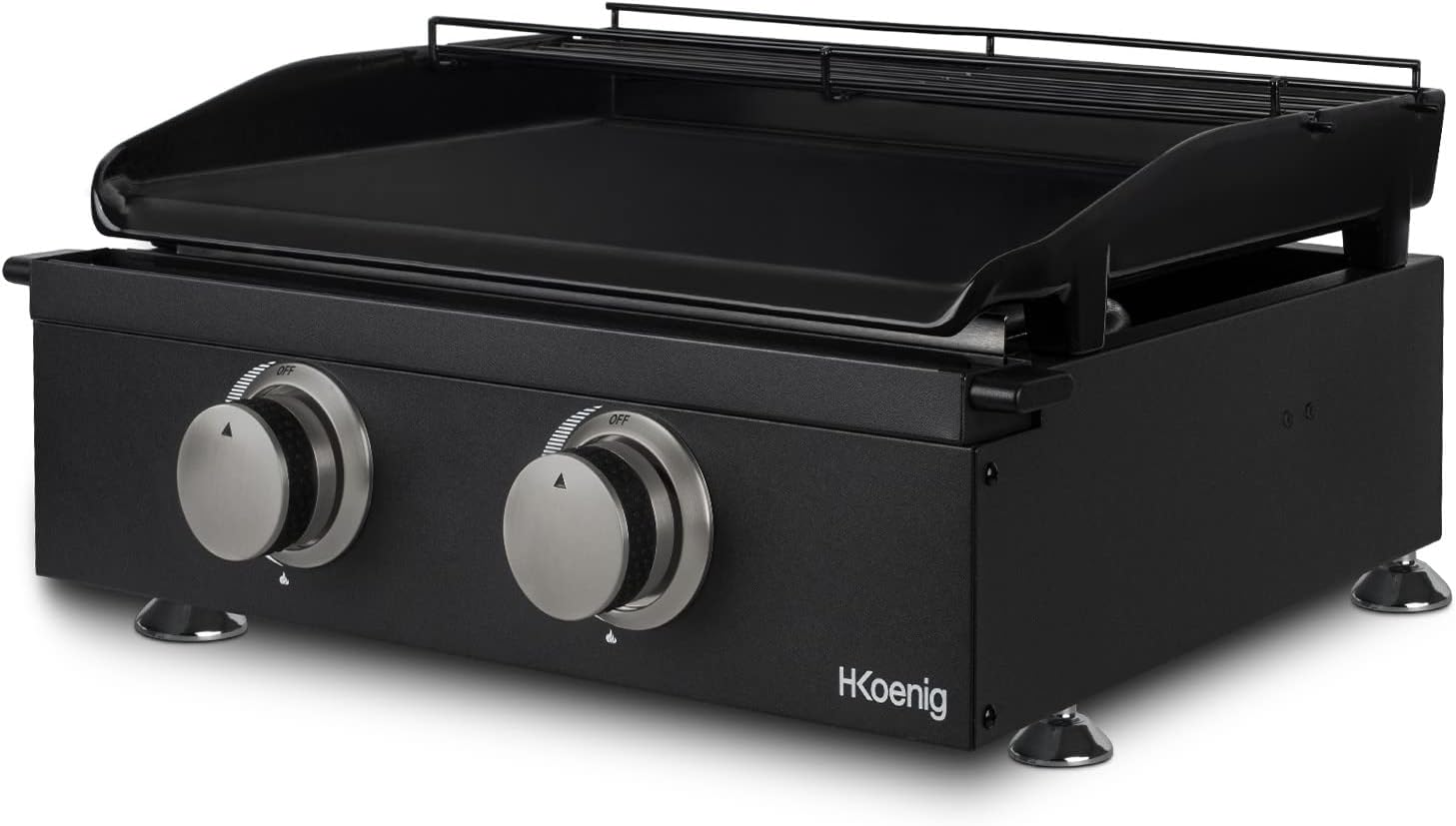 karaca-alisveris - plancha gaz 2 brûleurs - acier inox, fonte, jusqu'à 350°C - PLX1022
