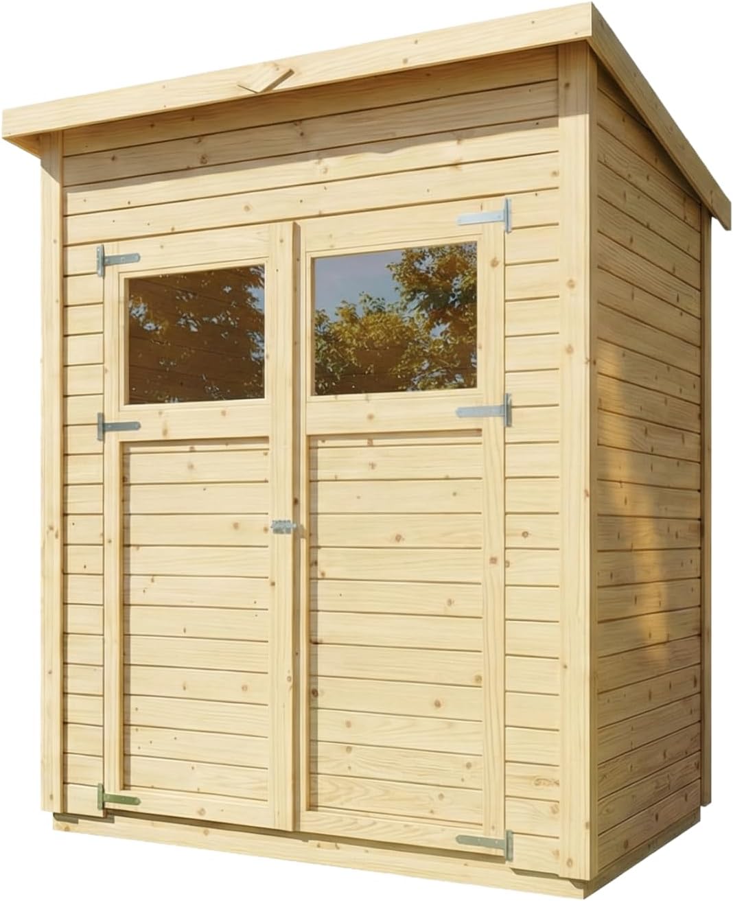 Abri de jardin en bois - 2,2 m², toit monopente