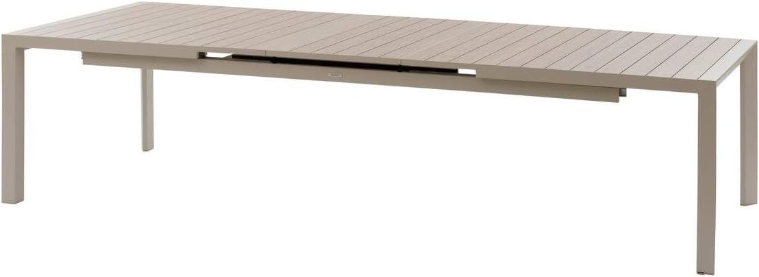 karaca-alisveris - Evasion Argile - table extensible 14 places - aluminium bois antirouille, rallonge