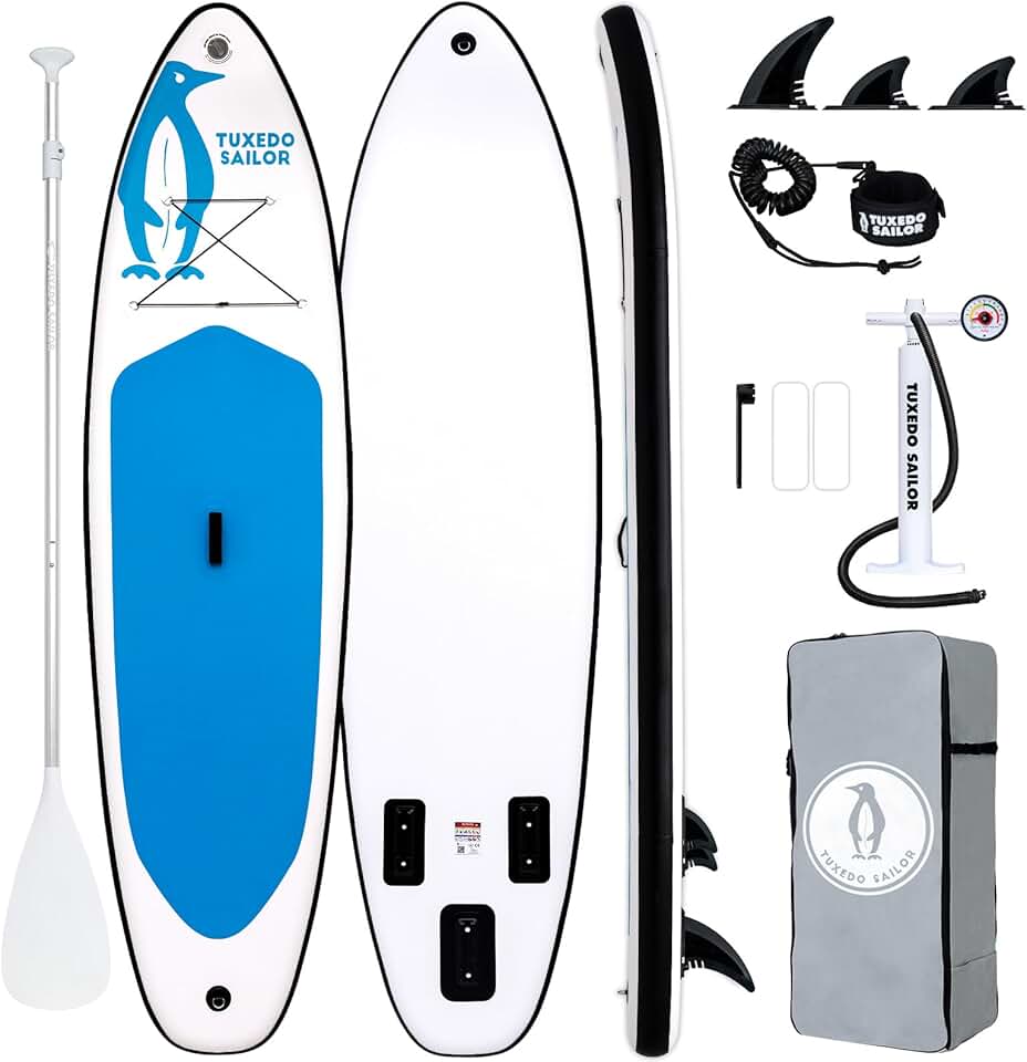 karaca-alisveris Paddle Gonflable Adulte, Planche de Stand Up Paddle Gonflable Sup Paddle Board Gonflable Planche à Pagaie Gonflable avec Accessoires Complets