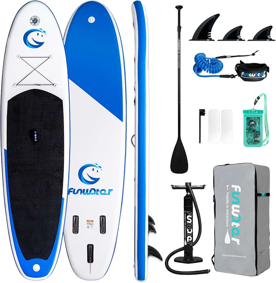 karaca-alisveris Planche Sup Gonflable Tous Niveaux Idéale Débutants et Famille Plateforme Anti Dérapante EVA Pack Complet avec Pagaie Réglable Pompe et Accessoires