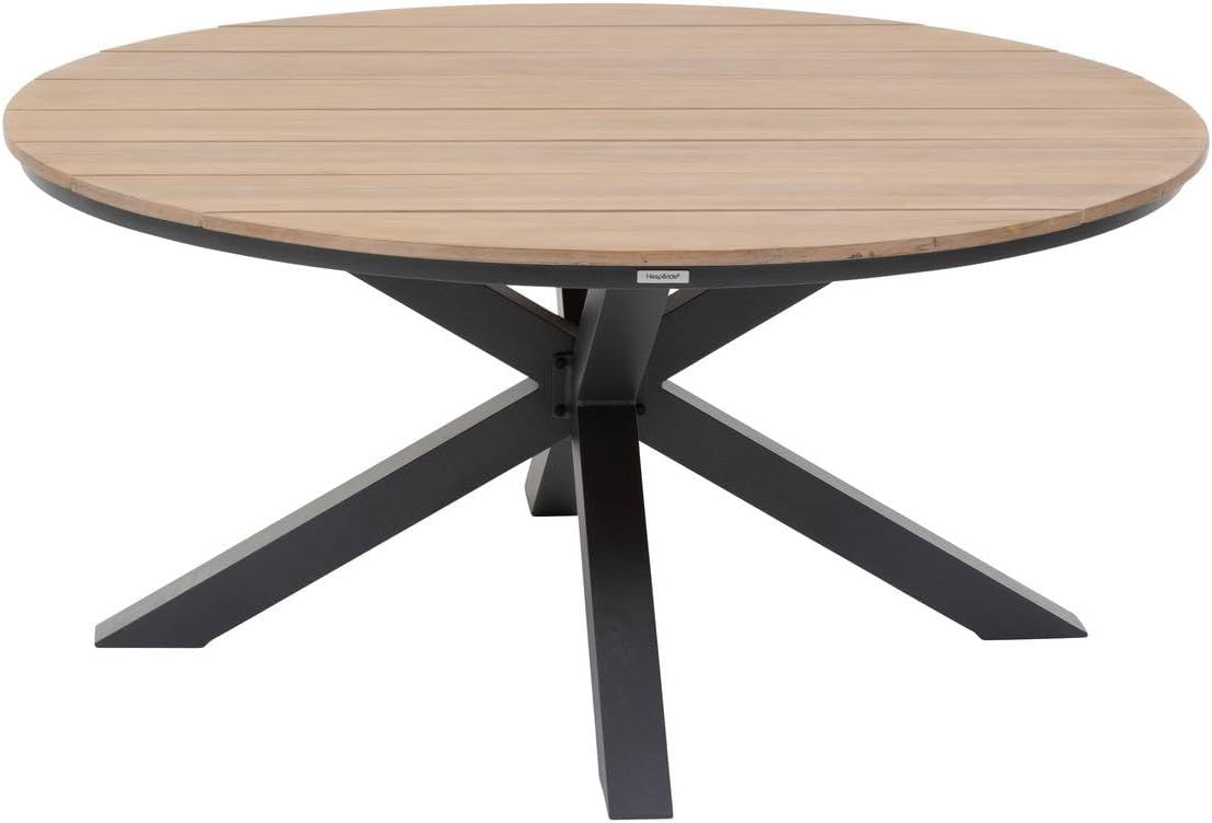karaca-alisveris - Oriengo - 4 places, ronde, aluminium epoxy/acacia