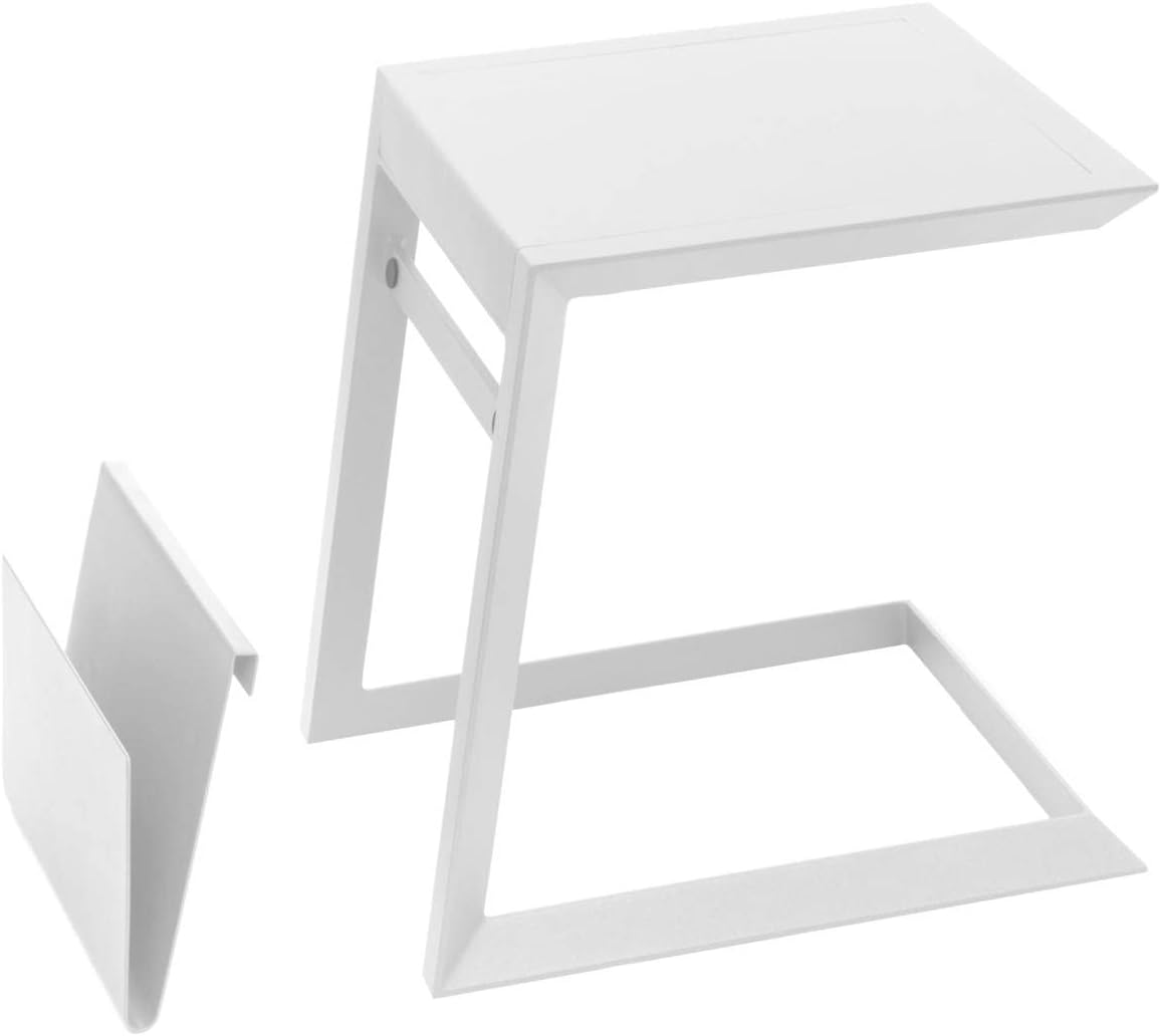 karaca-alisveris - table d'appoint Allure - 50x50 cm - acier blanc