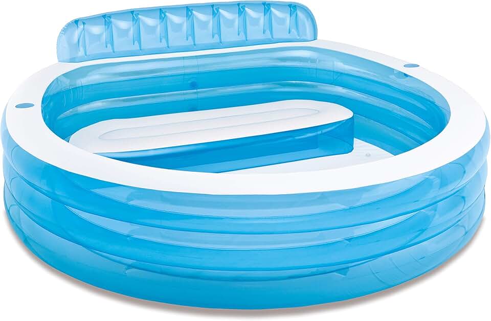 karaca-alisveris 57190EP Swim Center Family Lounge Piscine Ronde Gonflable Bleu 90 x 86 x 31 cm