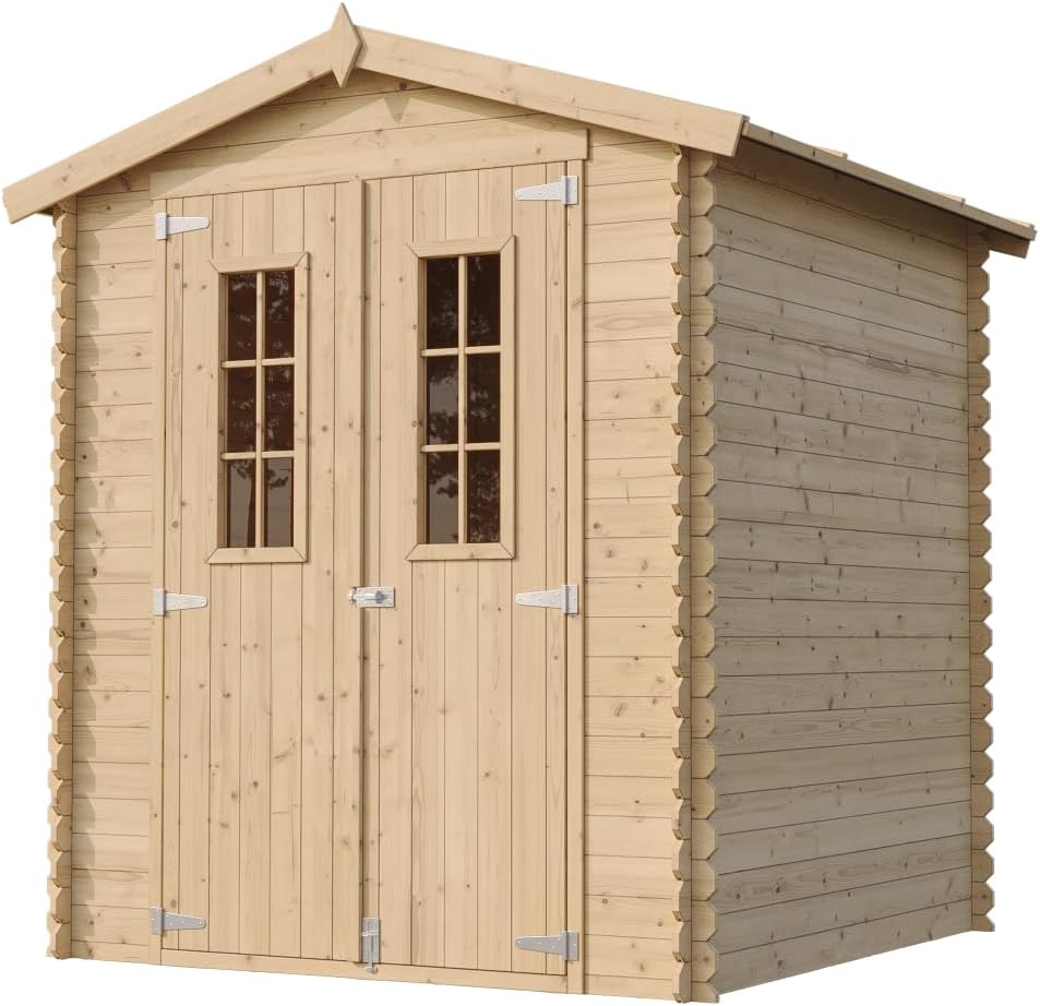 Abri de Jardin en Bois - Stockage extérieur I186xL196xH218 cm/ 2,82 m2 Petit abri à Outils, Local à vélos - karaca-alisveris M320C
