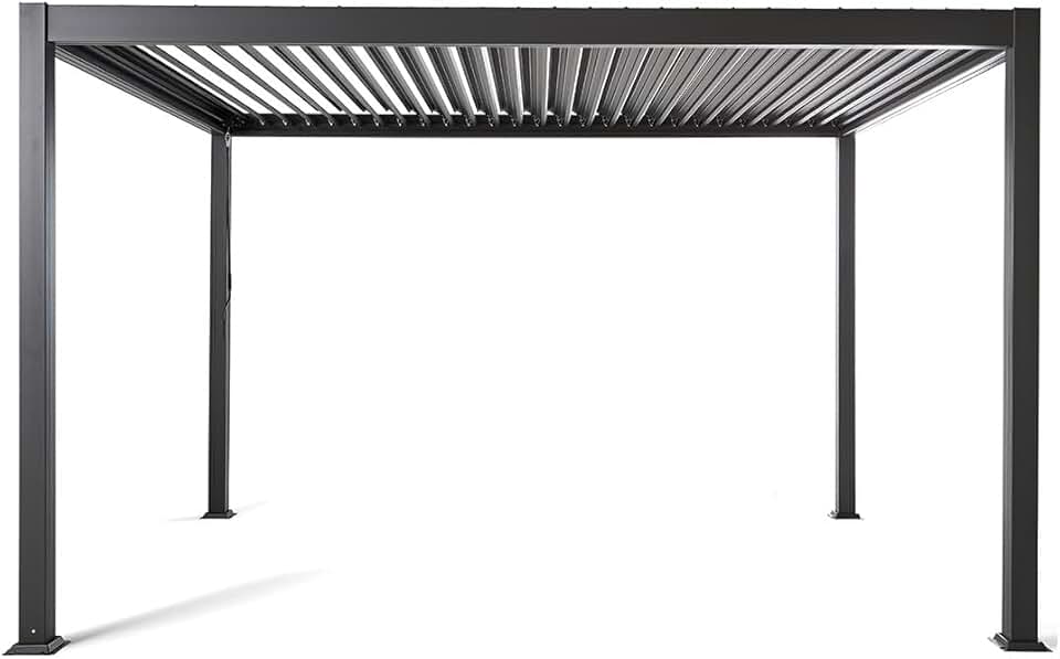 karaca-alisveris - Cherry série - pergola bioclimatique 4x3m - aluminium gris anthracite