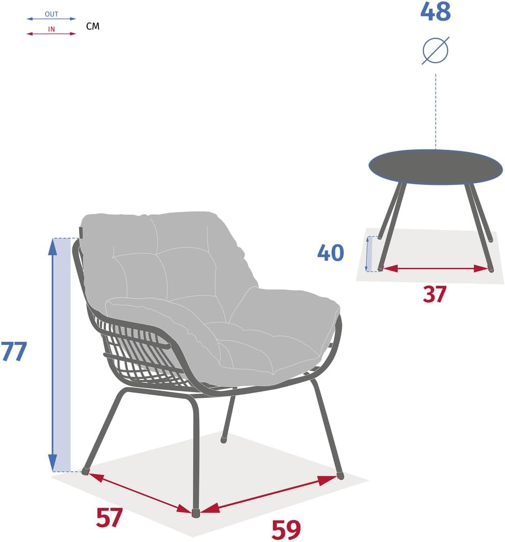 karaca-alisveris - Paopao Duo - acier époxy blanc 2 places - compact et élégant