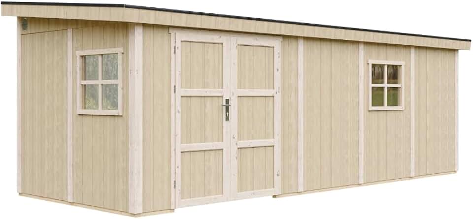 karaca-alisveris - Abri de jardin premium 14,3m², panneaux LP, sans plancher, M941B
