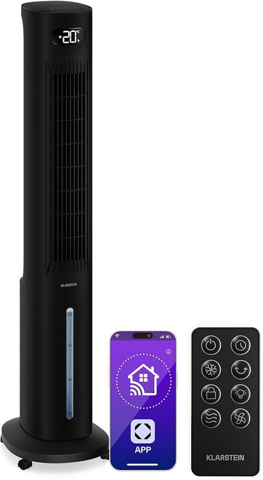 karaca-alisveris - Rafraîchisseur d'air 5L, télécommande, applis, 30m², Black