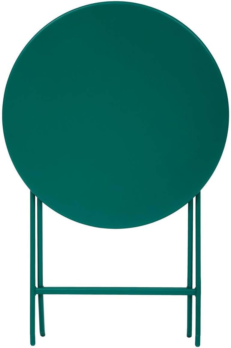 karaca-alisveris - Greensboro - Ø60cm - Table ronde pliante acier vert opale