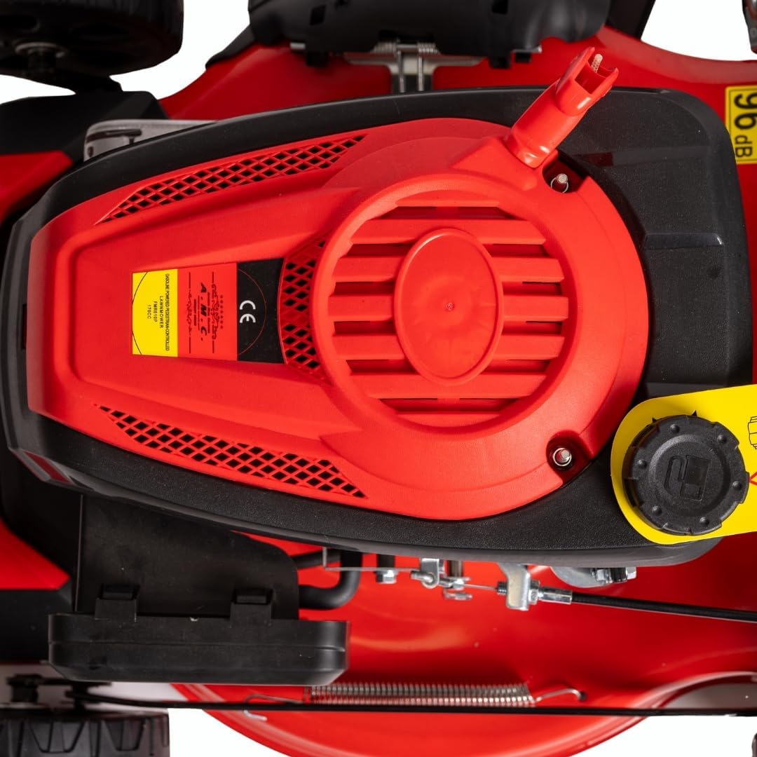 karaca-alisveris Tondeuse à gazon à explosion automotrice 4in1-4 CV, Tondeuse à gazon thermique autoportée - Moteur 170cc 4 temps avec autotraction - Largeur de coupe 51 cm - Mulching - Panier de collecte 60L