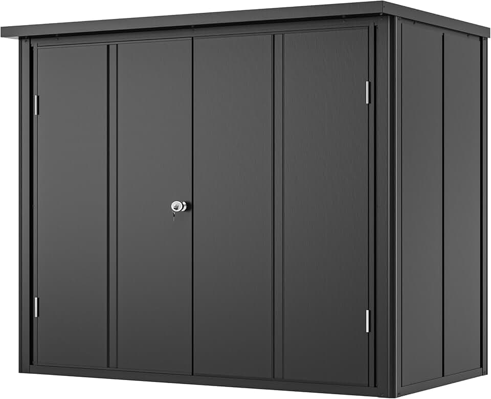 GFP - karaca-alisveris Armoire de Jardin - 156x84x131 cm - métal, plancher inclus