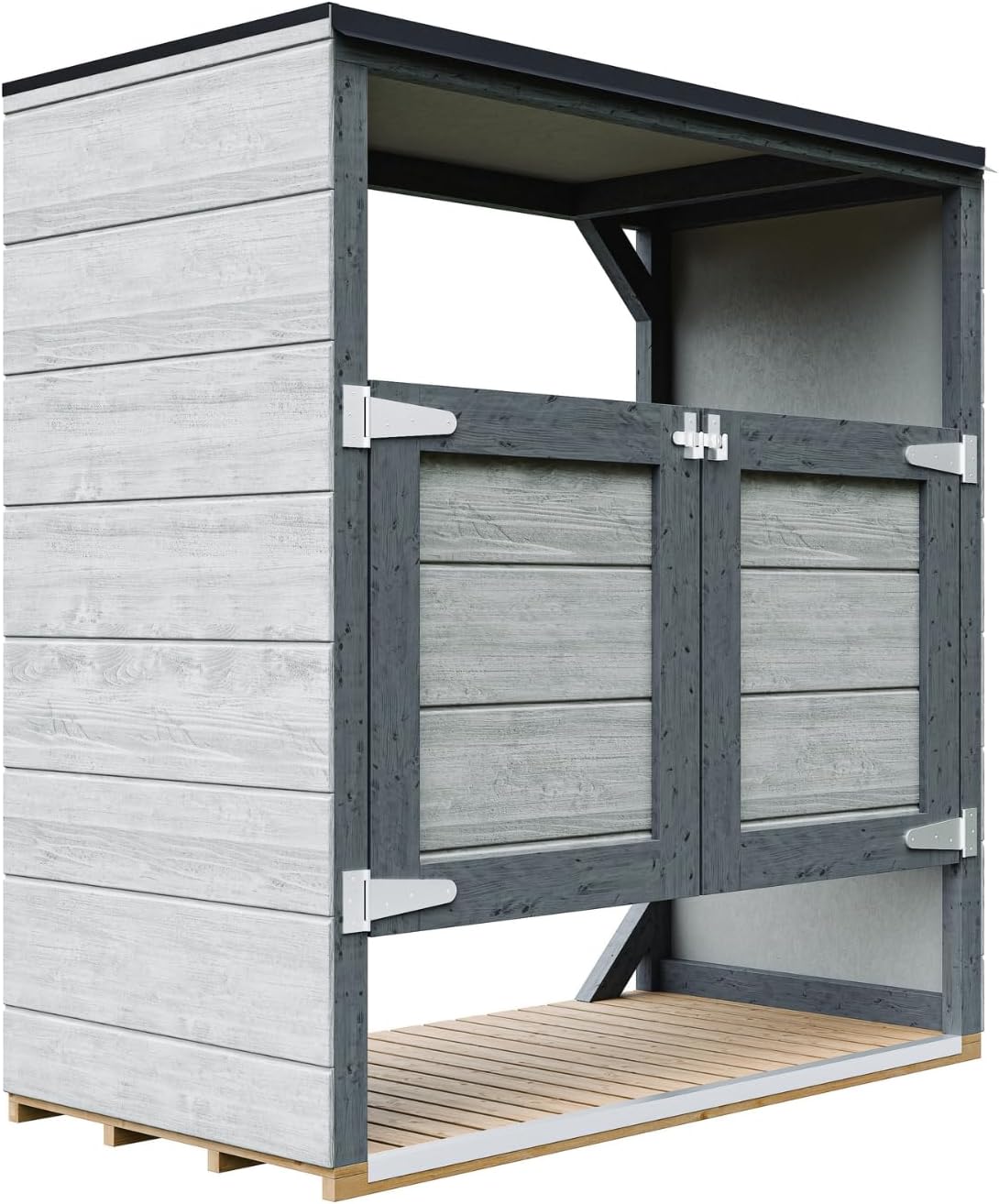 Abri de Jardin pour poubelles, Cache Poubelle extérieur 2x240L – Coffre de Rangement Exterieur, Armoire de Jardin, cabane de Jardin Exterieur – karaca-alisveris M980A-TUNDRA Cavern