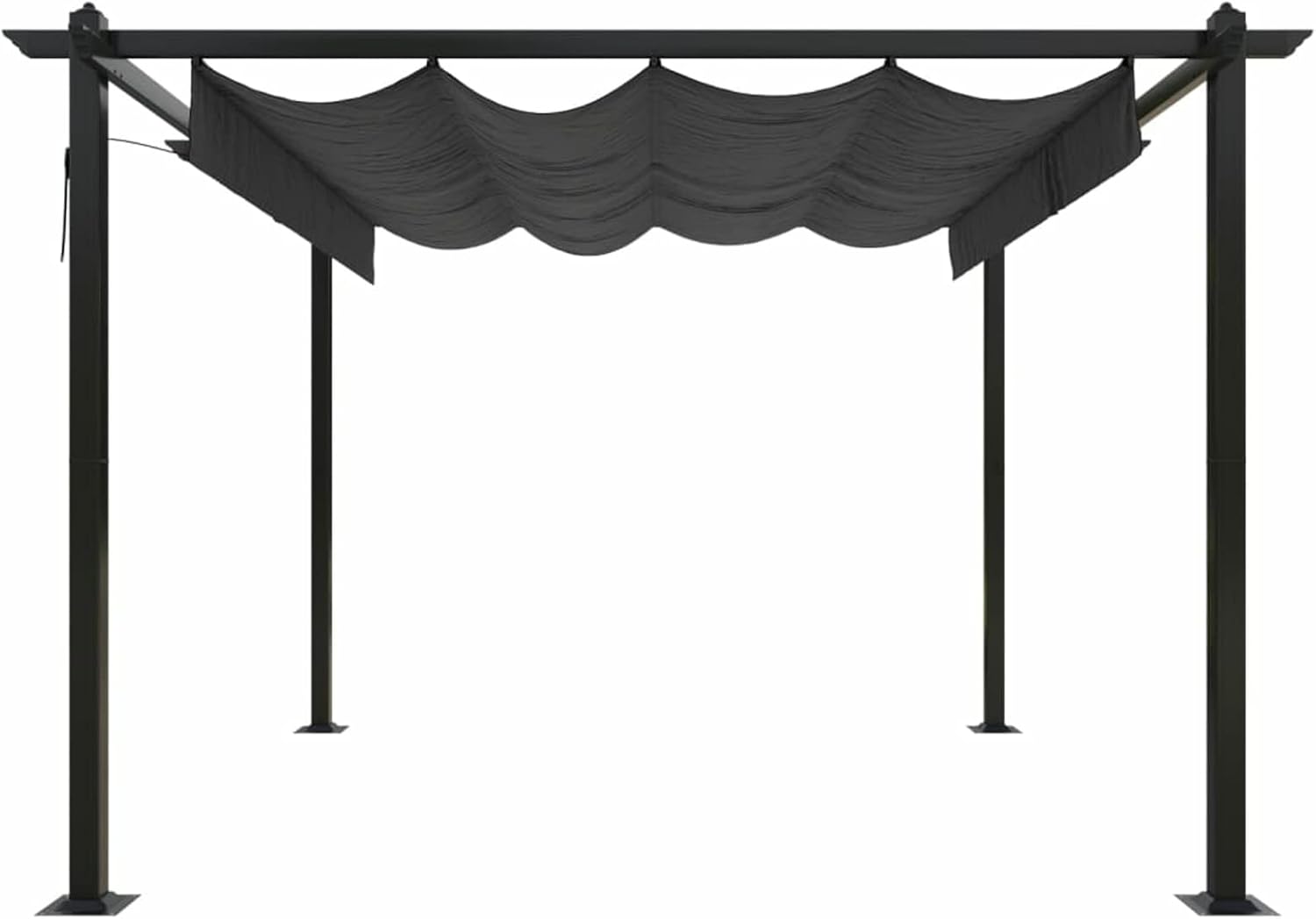 Tonnelle de jardin - toit extensible ouvrant, étanche - 3x3m - anthracite