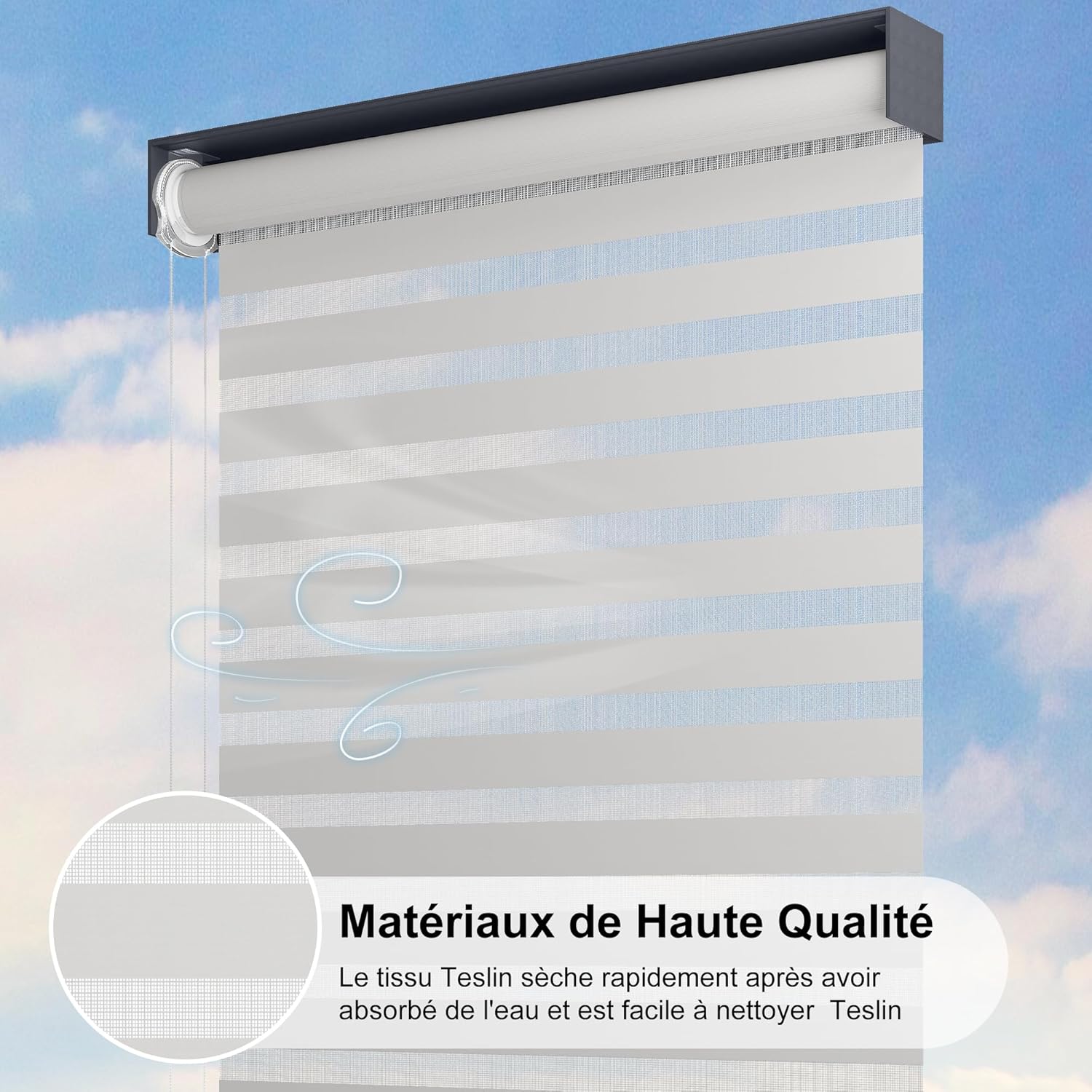 karaca-alisveris - pergola bioclimatique - 4,8x3,68m - aluminium, stores, lames orientables