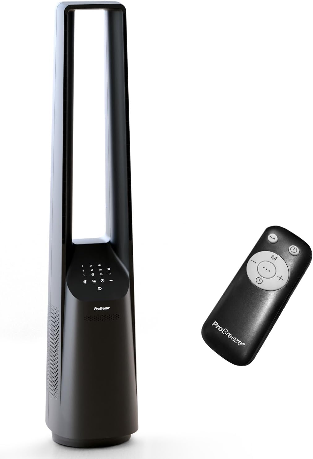 karaca-alisveris Ventilateur Colonne Sans Pale - Ventilateur Tour Silencieux, Hauteur 101 cm avec 6 Vitesses, Oscillation 60°, Ventilateur Sans Lame Rafraichisseur d'Air Bladeless Noir