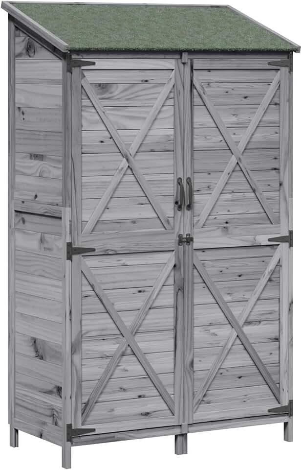 karaca-alisveris - Abri de Jardin - 106x56x176,5 cm - bois, moderne, spacieux, aéré