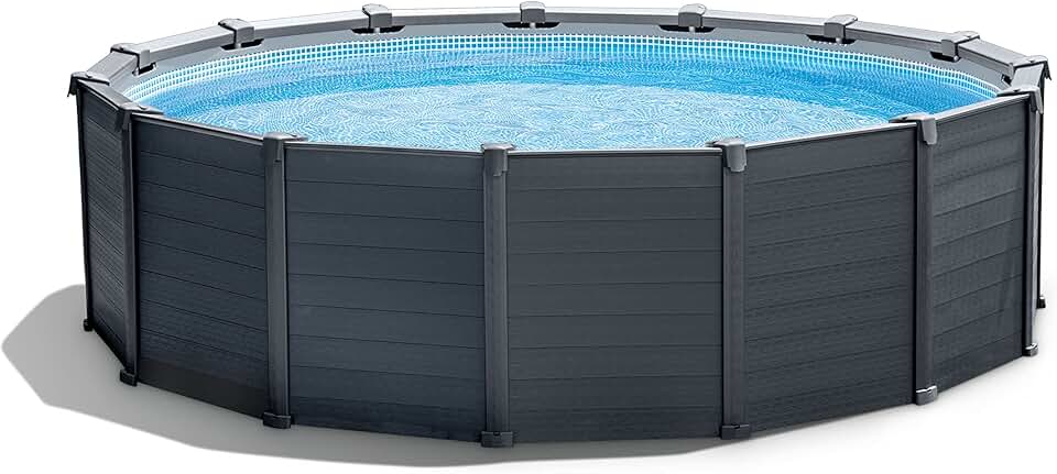 karaca-alisveris - Piscine Graphite série - 4,78 x 1,24 m - kit complet