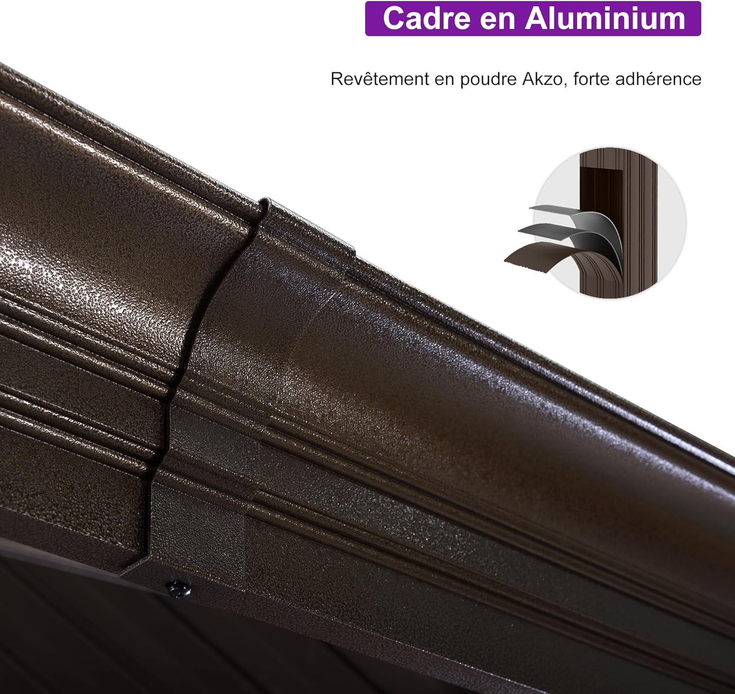 karaca-alisveris - Pergola toit double 4,85x3,65m acier moustiquaire rideaux