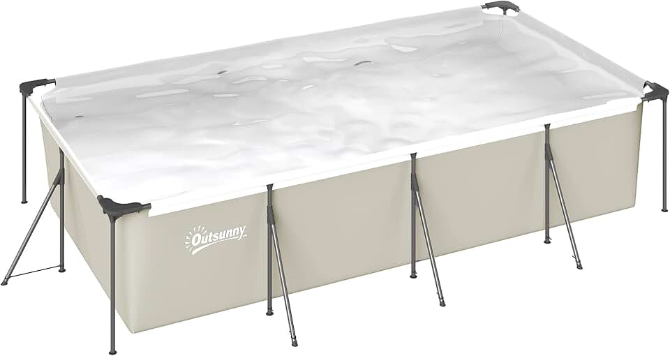 karaca-alisveris - Piscine tubulaire familiale 394x208x80cm, PVC triple couche, structure stable, facile à monter - 6075L