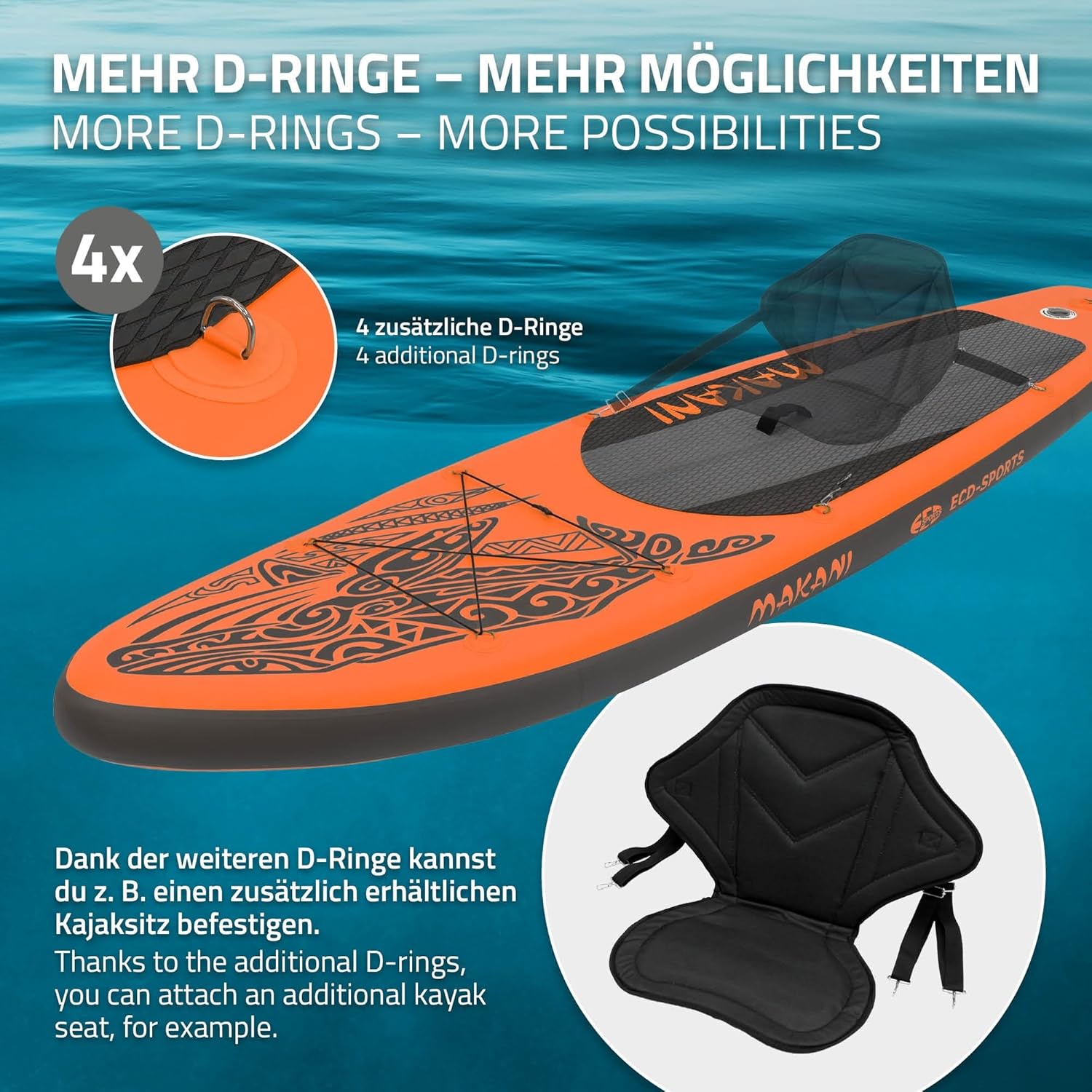 karaca-alisveris - Stand Up Paddle Série - 305/308/320/380 cm - PVC, 120/150 kg, ép. 10/15 cm