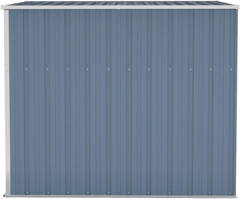 karaca-alisveris Abri de Jardin Mural Gris 118x194x178 cm Acier galvanisé,Maison & Jardin, Pelouses & Jardins, Vie en extérieur, Structures extérieures, Cabanes & abris de Jardin, Gris (Poids 31.54KG)