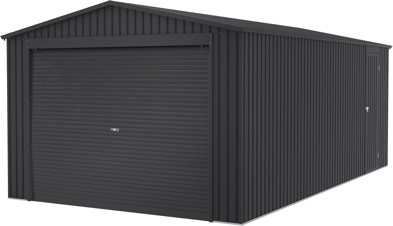 Jarama - Garage métal série extérieure - 576x338x243cm - grande porte enroulable, 19,52m²