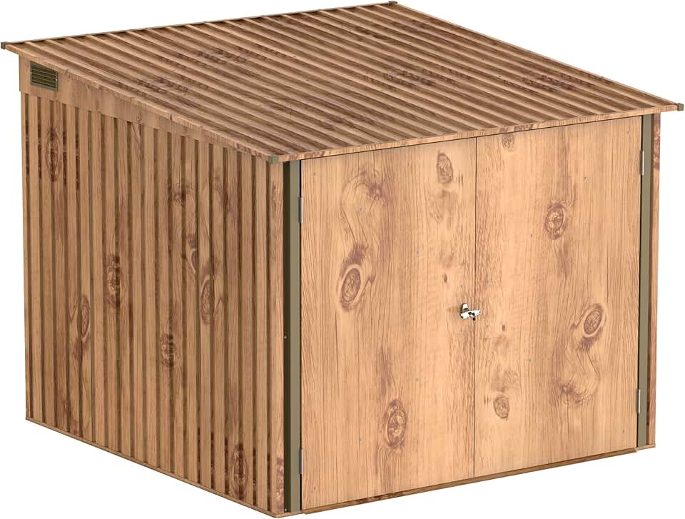 karaca-alisveris - Abri à vélos 4 vélos - 203x202x140 cm - métal, portes verrouillables