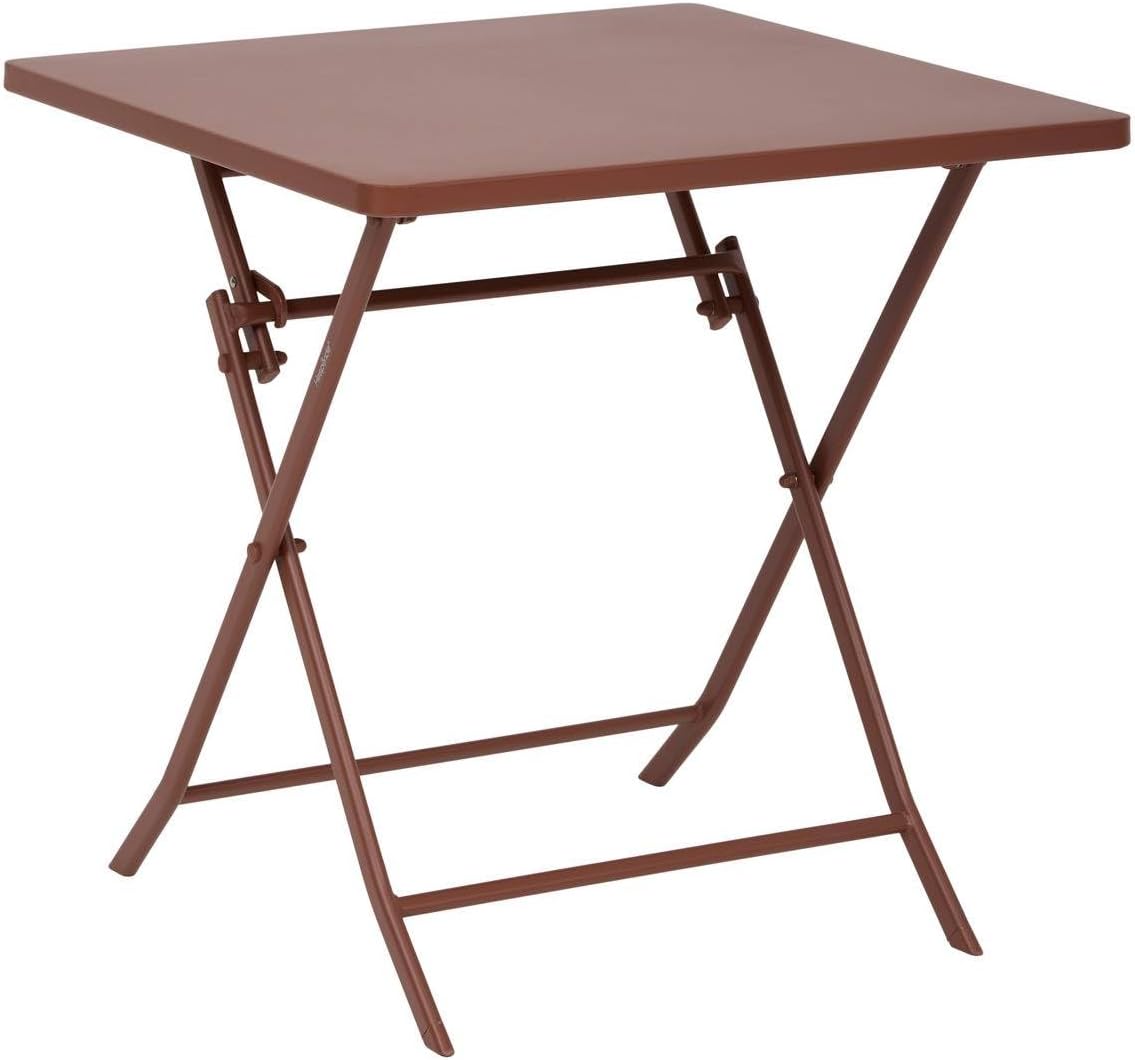 karaca-alisveris - Greensboro - 2 places 70x70cm - table pliante acier acajou