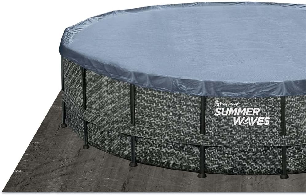 karaca-alisveris - Elite Frame rotin gris - Ø488x122 cm - Piscine hors-sol