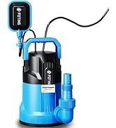 karaca-alisveris Pompe submersible 17000 l/h, aspiration à plat jusqu'à 1 mm, hauteur de refoulement max. 9 m, profondeur d'immersion max 7 m, ...