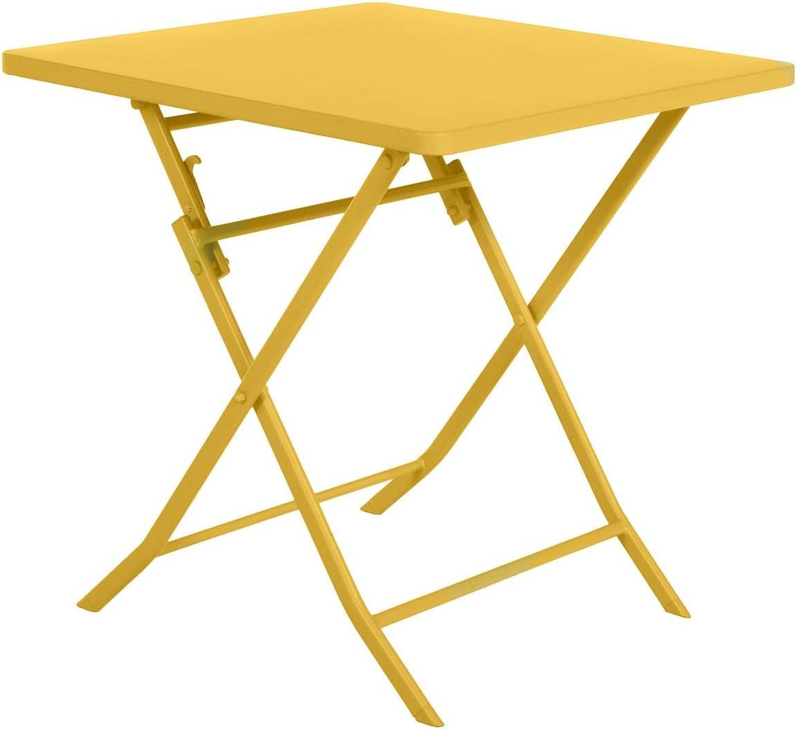 karaca-alisveris - Greensboro série - 2 places, acier renforcé, jaune - table pliante