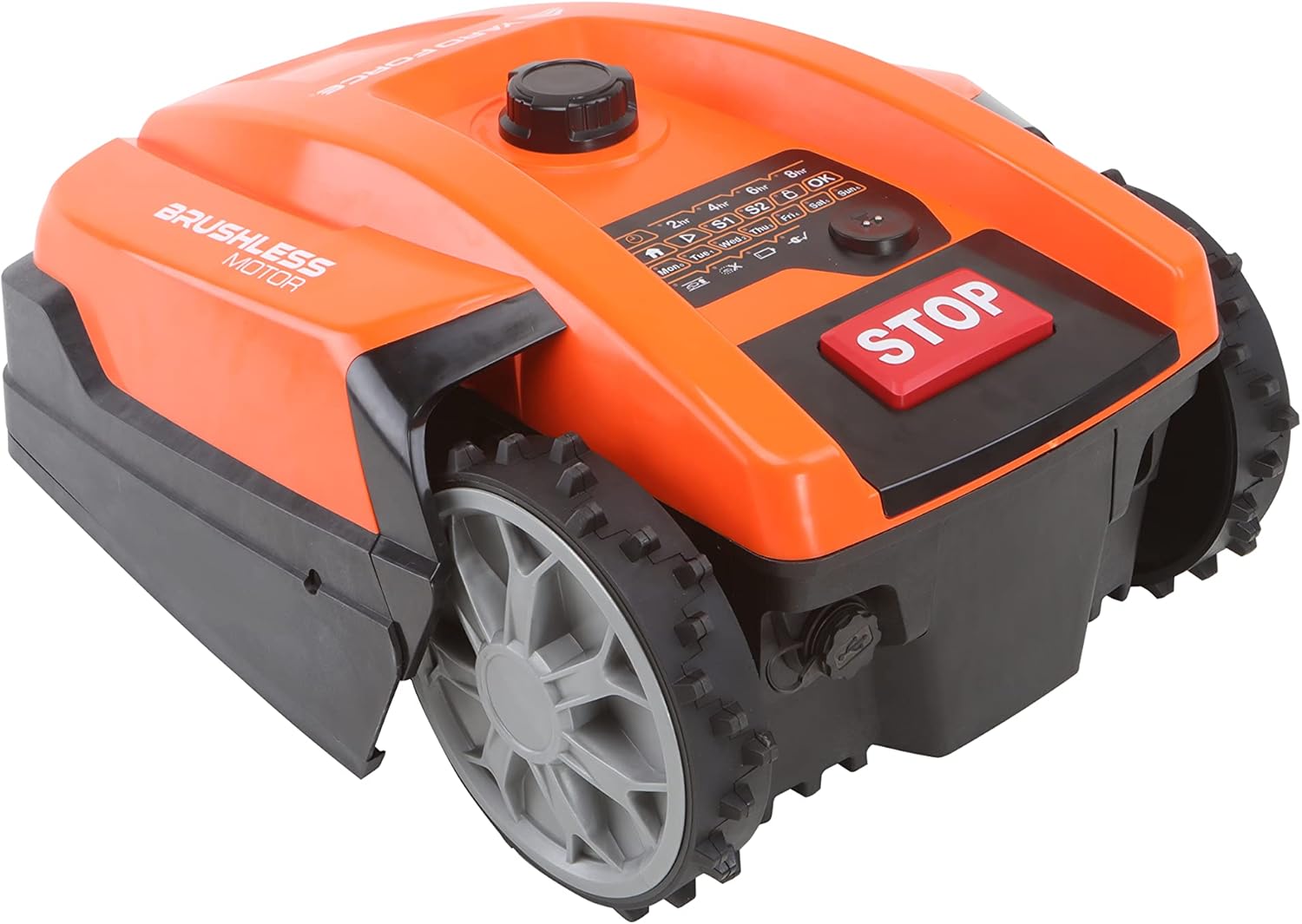 karaca-alisveris - Robot tondeuse Classic - 500m² - Bluetooth, noir/orange