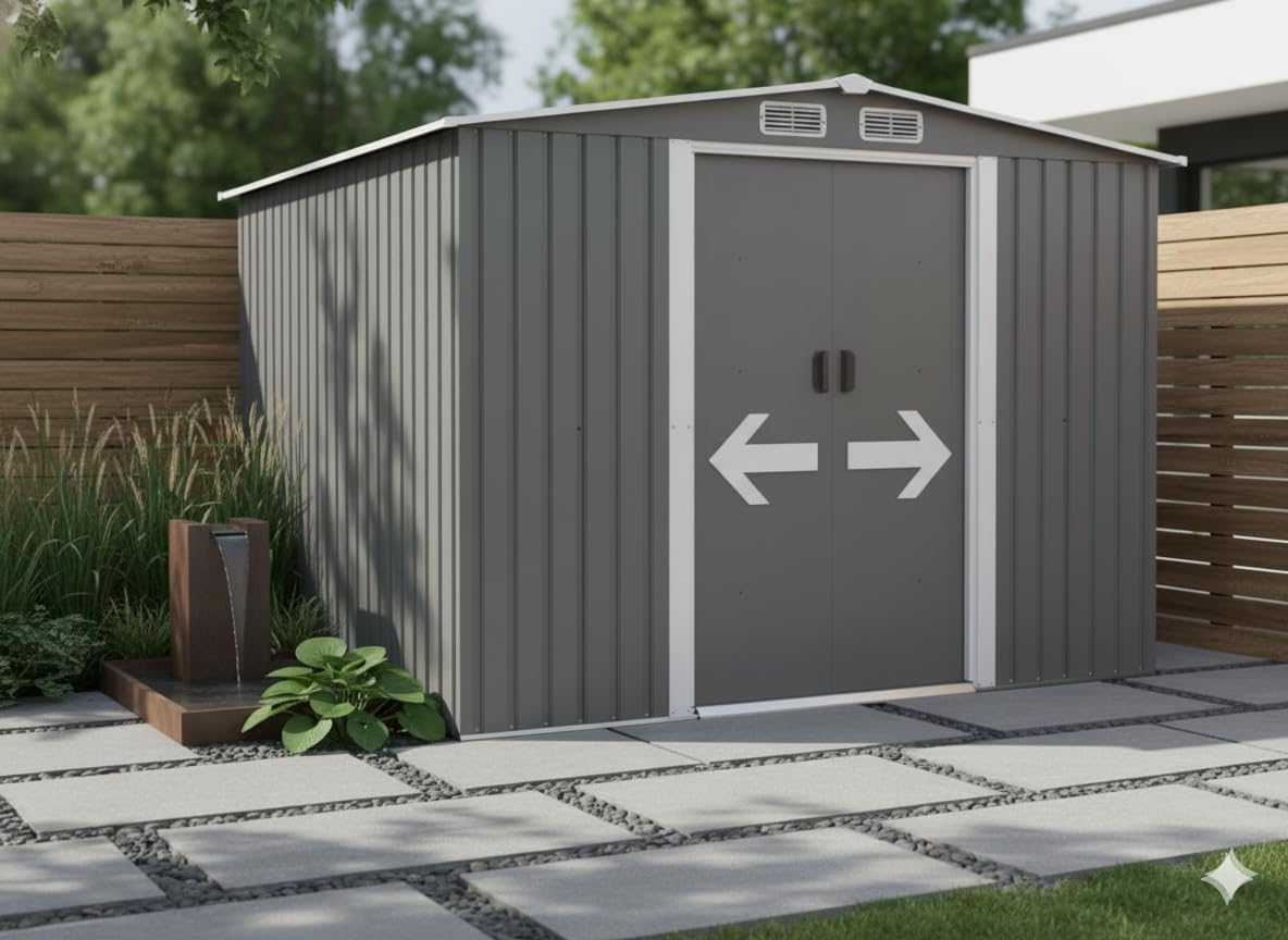 karaca-alisveris - Jura - 6.66 m² - Abri métal robuste rangement jardin